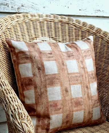 The Seaboard Check Print Square Cushion