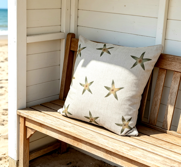 Sea Stars Print Square Cushion
