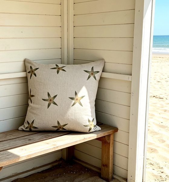Sea Stars Print Square Cushion