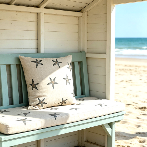 Sea Stars Print Square Cushion