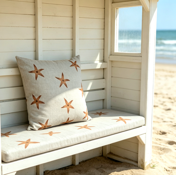 Sea Stars Print Square Cushion