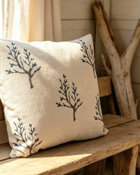 Sea Blooms Square Cushion