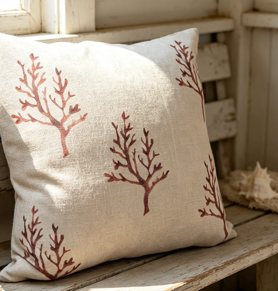 Sea Blooms Square Cushion