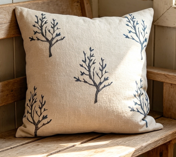 Sea Blooms Square Cushion