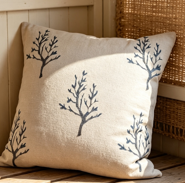 Sea Blooms Square Cushion