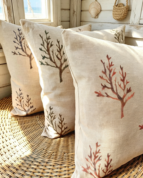 Sea Blooms Square Cushion