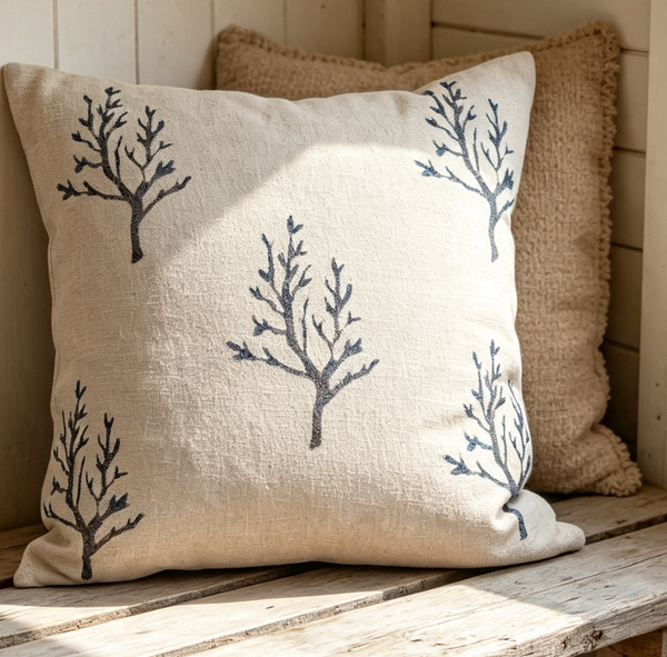Sea Blooms Square Cushion