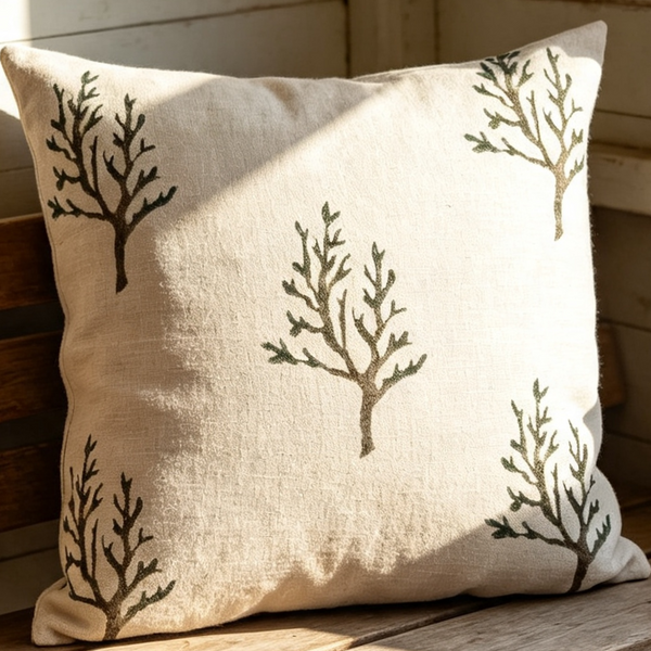 Sea Blooms Square Cushion