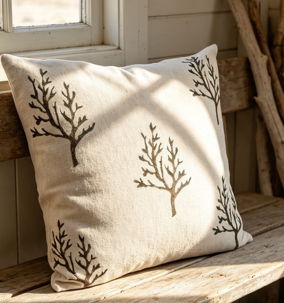 Sea Blooms Square Cushion