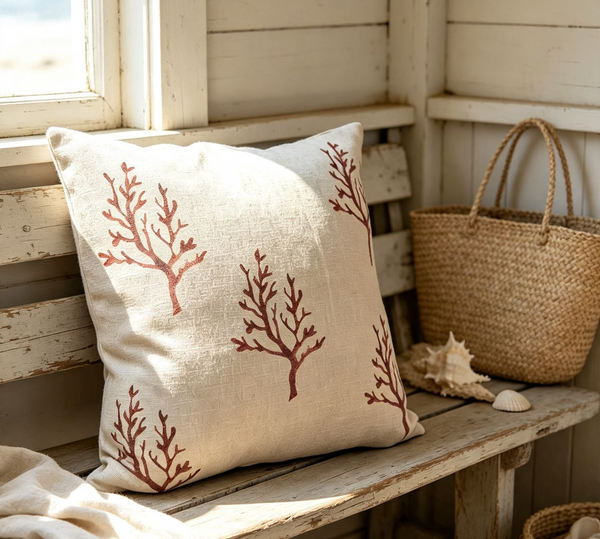 Sea Blooms Square Cushion