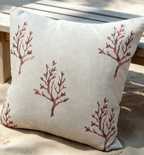 Sea Blooms Square Cushion