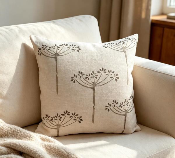 Winter Chervil Square Cushion