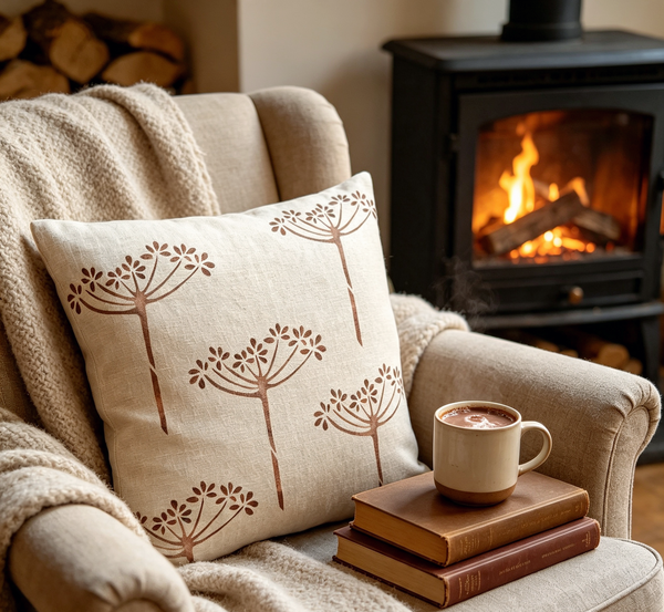 Winter Chervil Square Cushion