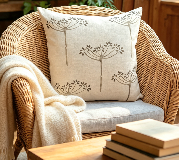 Winter Chervil Square Cushion