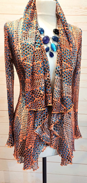 Octavia Stretch Mesh Print Jacket