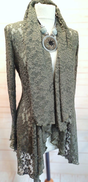 Octavia Textured Stretch Lace Shaped Jacket
