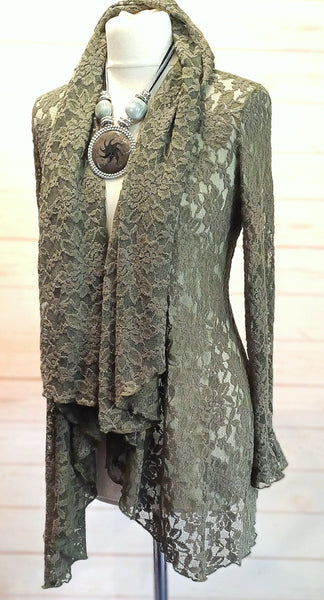 Octavia Textured Stretch Lace Shaped Jacket