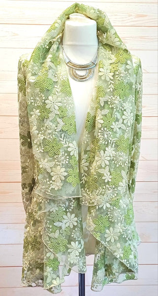 Juliette Embroidered Lace Wrap Jacket