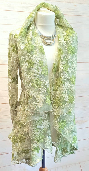 Juliette Embroidered Lace Wrap Jacket