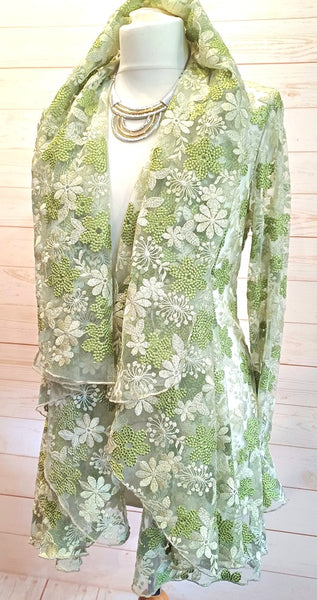 Juliette Embroidered Lace Wrap Jacket