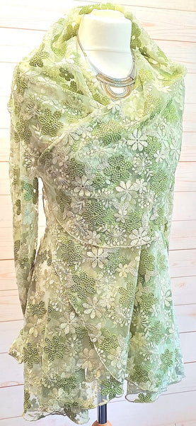 Juliette Embroidered Lace Wrap Jacket