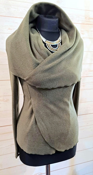 Minuet Luxury Velvet Fleece Shaped Wrap Jacket