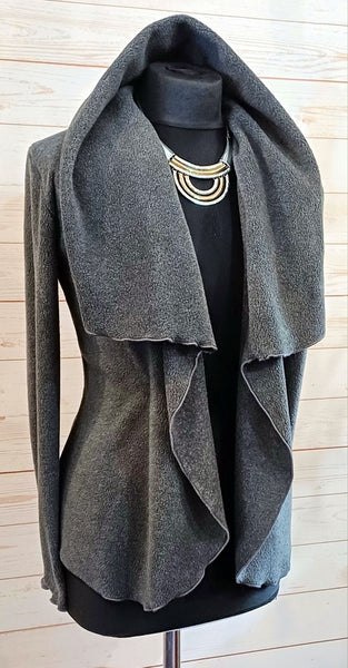 Minuet Luxury Velvet Fleece Shaped Wrap Jacket