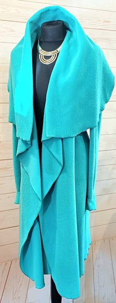 Rhapsody Luxury Velvet Fleece Long Wrap Coat