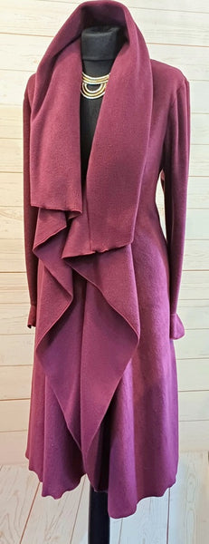 Rhapsody Luxury Velvet Fleece Long Wrap Coat