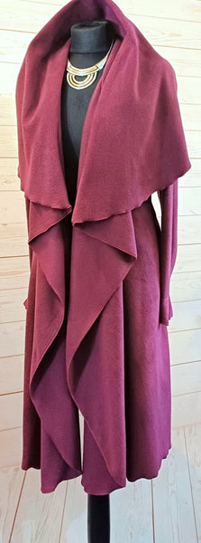 Rhapsody Luxury Velvet Fleece Long Wrap Coat