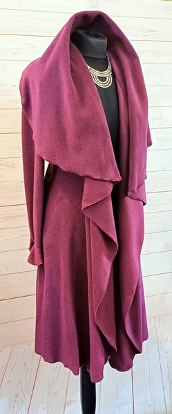 Rhapsody Luxury Velvet Fleece Long Wrap Coat