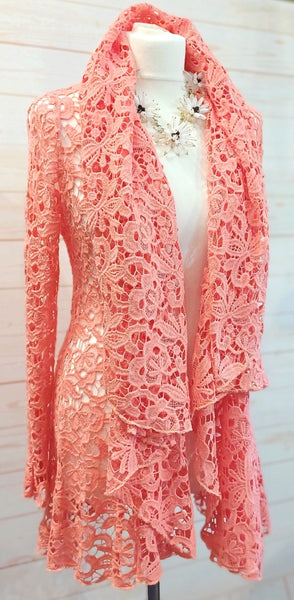 Juliette Wrap Style Cotton Mix Lace Jacket