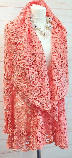 Juliette Wrap Style Cotton Mix Lace Jacket