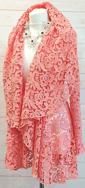 Juliette Wrap Style Cotton Mix Lace Jacket