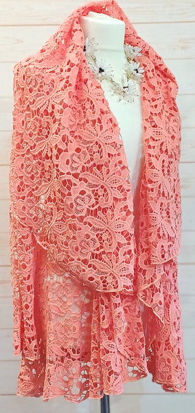 Juliette Wrap Style Cotton Mix Lace Jacket