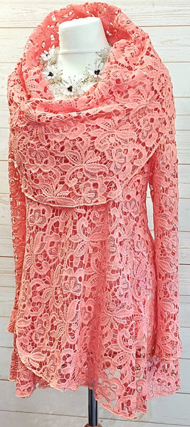 Juliette Wrap Style Cotton Mix Lace Jacket