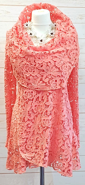 Juliette Wrap Style Cotton Mix Lace Jacket