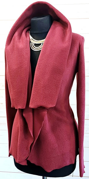 Minuet Luxury Velvet Fleece Shaped Wrap Jacket