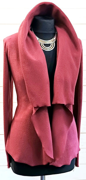 Minuet Luxury Velvet Fleece Shaped Wrap Jacket