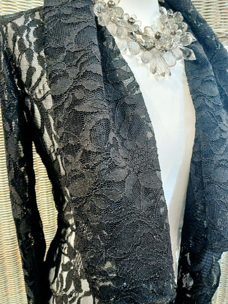 Minuet Black Stretch Lace Sparkle Jacket