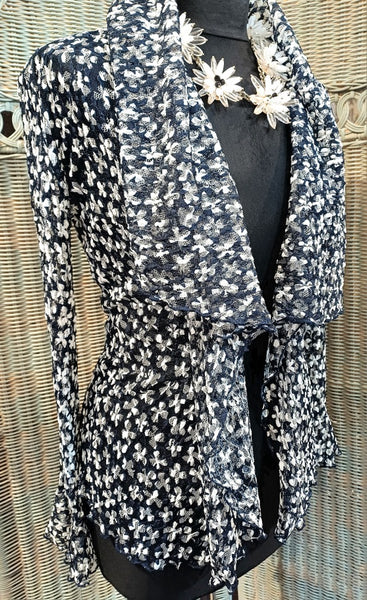 Minuet Textured Stretch Print Mesh Jacket