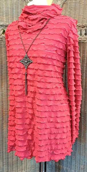 Monet Stretch Ruffle Layer Tunic