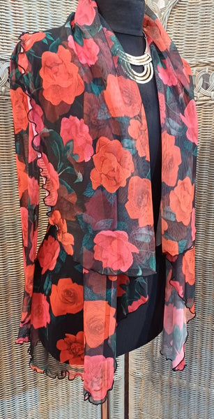 Octavia Stretch Sheer Print Mesh Jacket