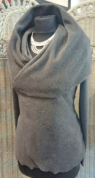 Minuet Luxury Velvet Fleece Shaped Wrap Jacket