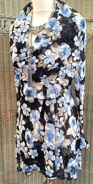 Juliette Floral Print  Stretch Mesh Jacket/Coat