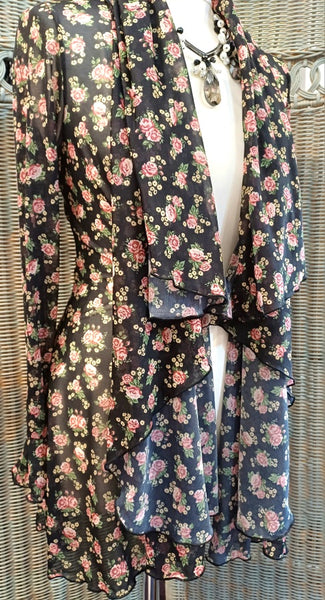 Juliette Stretch Floral Print Wrap Jacket