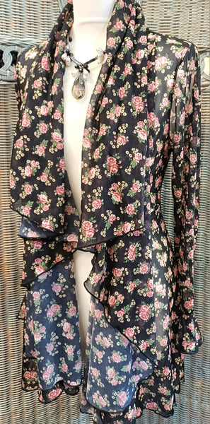 Juliette Stretch Floral Print Wrap Jacket