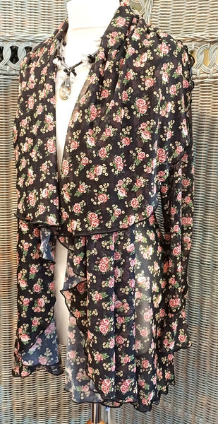 Juliette Stretch Floral Print Wrap Jacket