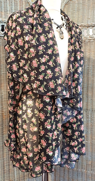 Juliette Stretch Floral Print Wrap Jacket