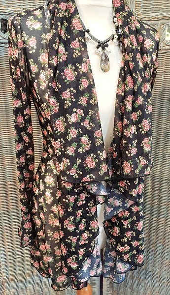 Juliette Stretch Floral Print Wrap Jacket